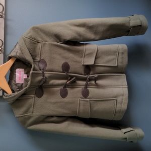 Target quilted army green hooded jacket xs